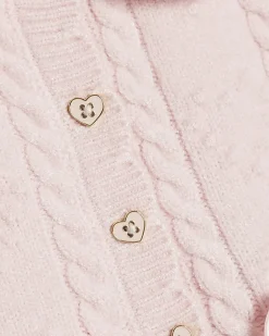 Baby Girls Pink Peplum Cardigan Set