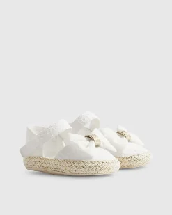 Baby Girls White Broderie Espadrilles