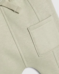 Baby Khaki Bear Pocket Sweatshirt Set