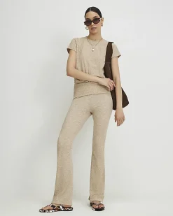 Beige Banded Top