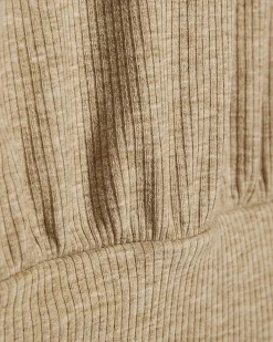 Beige Banded Top