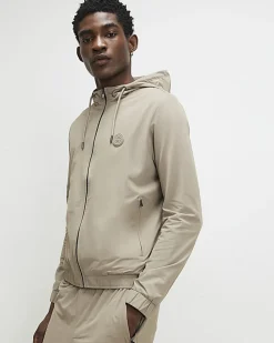 Beige Hooded Jacket