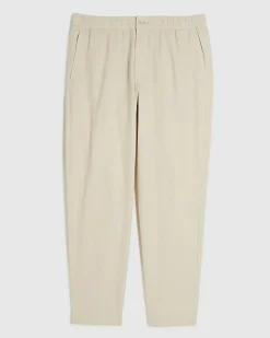 Beige Linen Blend Trousers