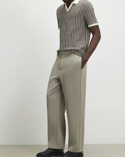 Beige Loose Fit Trousers