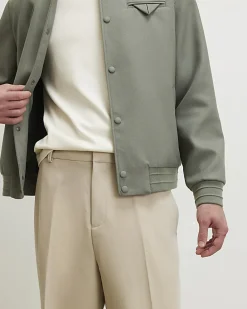 Beige Loose Fit Trousers