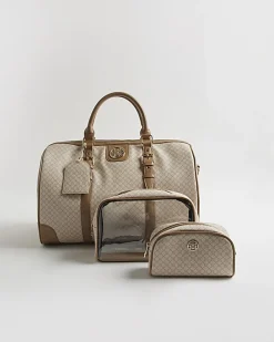 Beige Monogram Barrell Bundle Bag