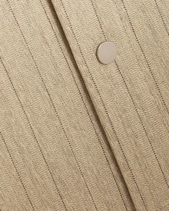 Beige Pinstripe Western Jacket