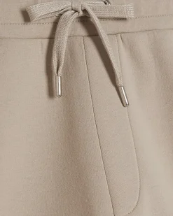 Beige Premium Drawstring Bermuda Shorts