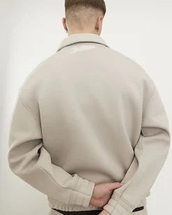 Beige Premium Harrington Jacket