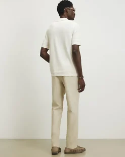 Beige Regular Fit 5 Pocket Chino Trousers