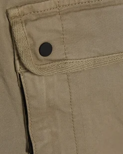 Beige Regular Fit Longer Length Cargo Shorts