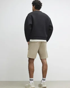 Beige Regular Fit Stretch Cargo Trousers