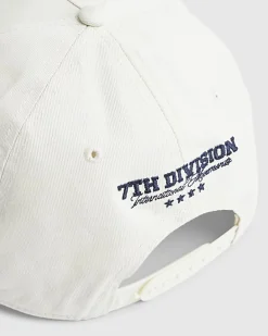 Beige Script Embroidery Cap