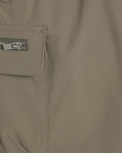 Beige Skinny Fit Stretch Cargo Shorts