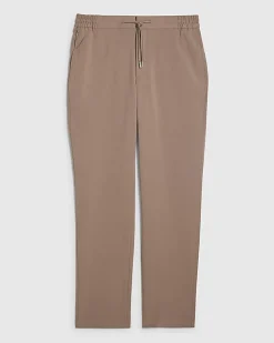 Beige Slim Fit Elasticated Smart Joggers