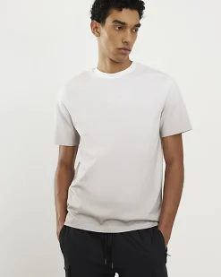 Beige Slim Fit Ombre T-Shirt