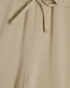 Beige Soft Touch Wide Leg Trousers