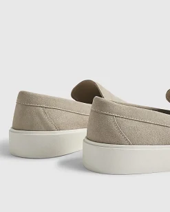 Beige Suede Loafers