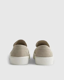 Beige Suede Loafers