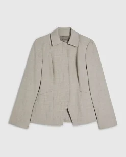 Beige Tailored Shacket