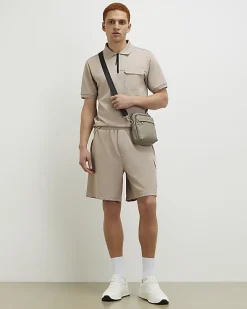 Biege Slim Fit Cargo Shorts