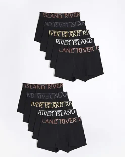 Black 10 Pack Multi Metallic RI Logo Boxers