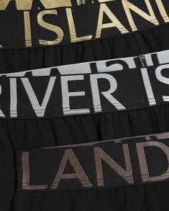 Black 10 Pack Multi Metallic RI Logo Boxers
