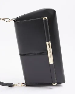 Black Bar Front Clutch Bag