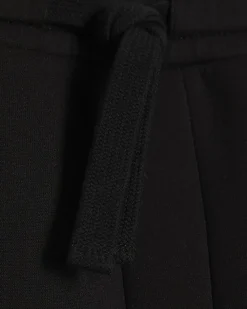 Black Barrel Fit Pleated Joggers