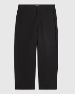 Black Barrel Fit Trousers