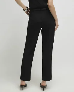 Black Belted Slim Fit Trousers