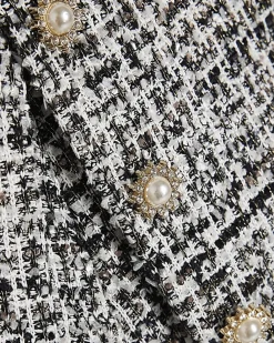 Black Boucle Wrap Over Shorts
