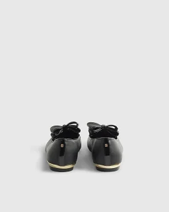 Black Bow Flat Ballet Pumps
