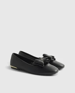 Black Bow Flat Ballet Pumps