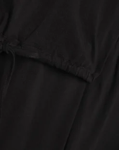 Black Bubble Hem Jersey Loungewear Set