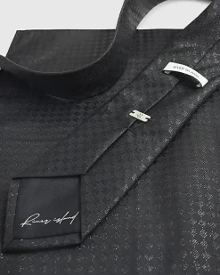 Black Checkerboard Tie Set