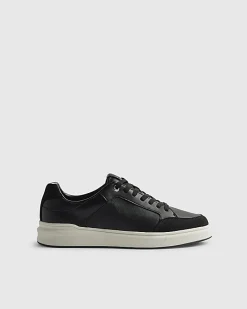 Black Cupsole Lace Up Trainers