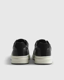 Black Cupsole Lace Up Trainers