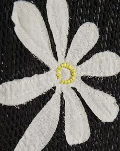 Black Daisy Crochet Cardigan