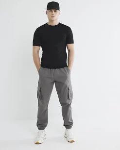 Black Essential Muscle Fit Stretch T-Shirt