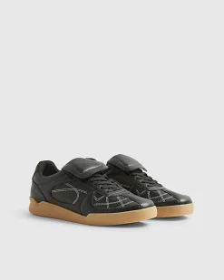 Black Fold Over Tongue Football Trainers