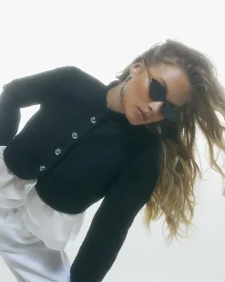 Black Frill Hem Trophy Jacket