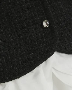 Black Frill Hem Trophy Jacket