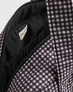 Black Gingham Bow Holdall Bag