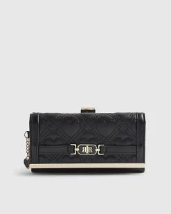 Black Heart Quilted Purse