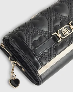 Black Heart Quilted Purse
