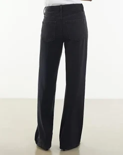 Black High Waisted Relaxed Straight Leg Jeans