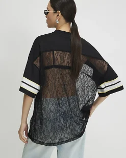 Black Lace Boston Number T-Shirt