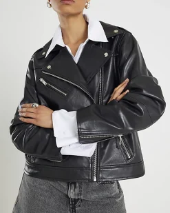 Black Leather Biker Jacket