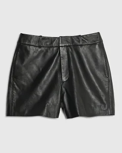 Black Leather Shorts